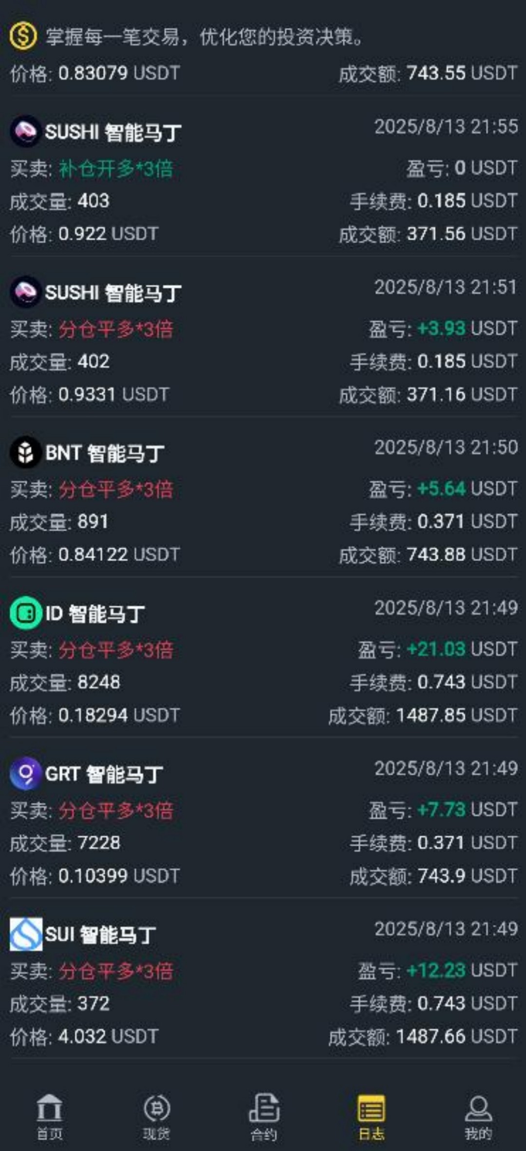 ApolloBot trade log
